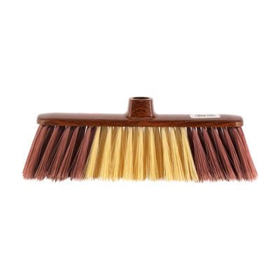 Delcasa Floor Broom With A Long Wooden Stick- Dc3101/ Large And Wide Head, Dense Bristles, Split Brush End/ Compatible With All Floor Types/ Ideal For Sweeping And Cleaning Room, Bathroom, Kitchen/ Highly Durable, Light-Weight And Elegant Design/ Brown