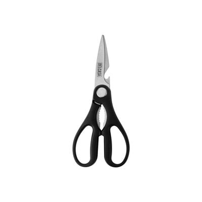 Delcasa Kitchen Cutting Set- Dc2953| Pack Of 2 Set, Includes Utility Knife And Scissors| Ergonomic Design With Comfortable Polymer Handle And Sharp Stainless Steel Head| Perfect For Residential And Commercial Use| Black