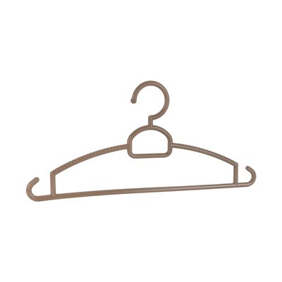 Delcasa 5-Piece Cloth Hanger Set-Dc2964| Premium-Quality, Lightweight, Trendy And Anti-Skid Hangers Perfect For All Kinds Of Dresses| Suitable For Wardrobe For Hanging Clothes, Strappy Clothes| Sturdy With Large Rod Hooks| Brown