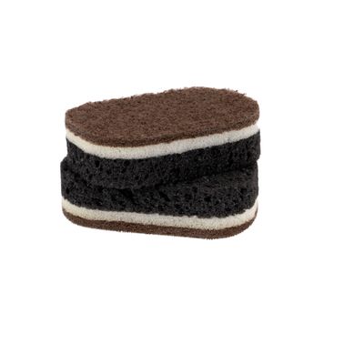 Delcasa Multipurpose Kitchen Sponge Scrubber- Dc3015| Pack Of 2, Scrub Pads With Curved Edges For Kitchen, Sink And Bathroom Use| Essential, Multipurpose And Quick Cleaning Supplies| 2 In 1 Cleaning Pad, Premium-Quality And Ideal For Dish Wash Liquid| Black