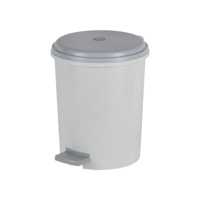 Delcasa 7.0 Liter Dustbin- Dc3061/ Pedal Bin For Waste Disposal, Trash Can With Removable Inner For Home, Office, Bathroom, School, Restaurant/ Premium Quality Plastic Bins And Hands-Free Opening, Easy To Use/ Grey