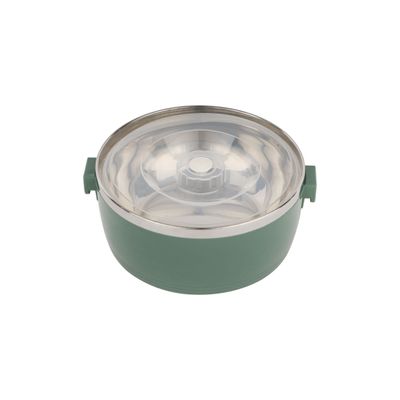 Delcasa 2100 Ml Lunch Box - Dc3090/ With 3 Layers, Round Tiffin With Stainless Steel Inner/ 100% Food-Grade, Bpa-Free, Airtight And Leakproof Container For Kids And Adults, To Keep Food Fresh/ Compact, Portable Design With Handle/ Red