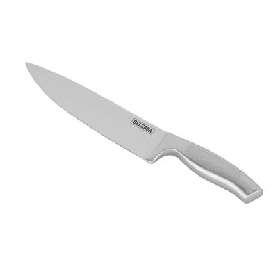 Delcasa 8" Chef Knife- Dc3196/ With Ultra-Sharp Stainless Steel Blades And Rust-Proof Body/ 100% Food-Grade, Suitable For Dining Table, Home And Restaurant/ Perfect For Cutting Meat, Dicing Vegetables, Slicing Herbs, Chopping Nuts, Etc./ Silver