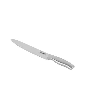 Delcasa 8" Slicer Knife- Dc2951/ With Ultra-Sharp Stainless Steel Blade, Rustproof Body/ 100% Food-Grade, Suitable For Dining Table, Home And Restaurant/ Perfect For Cutting Thin Slices Of Meat, Vegetables In Medium To Large Portions, Etc./ Silver