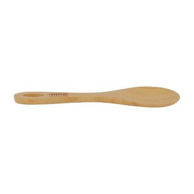 Delcasa Bamboo Serving Spoon- Dc3159/ Ideal For Cooking And Serve Food/ Wooden Kitchen Utensils For Nonstick Pans And Cookware/ Sturdy, Lightweight And Heat Resistant/ Brown