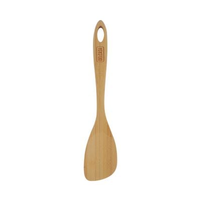 Delcasa Bamboo Serving Spoon- Dc3160/ Ideal For Cooking And Serve Food, Curry, Rice/ Wooden Kitchen Utensils For Nonstick Pans And Cookware/ Sturdy, Lightweight And Heat Resistant/ Brown