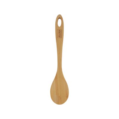 Delcasa Bamboo Serving Spoon- Dc3161/ Ideal For Cooking And Serve Food, Curry, Rice/ Wooden Kitchen Utensils For Nonstick Pans And Cookware/ Sturdy, Lightweight And Heat Resistant/ Brown