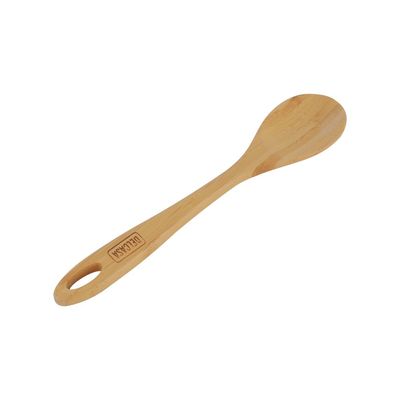 Delcasa Bamboo Serving Spoon- Dc3161/ Ideal For Cooking And Serve Food, Curry, Rice/ Wooden Kitchen Utensils For Nonstick Pans And Cookware/ Sturdy, Lightweight And Heat Resistant/ Brown