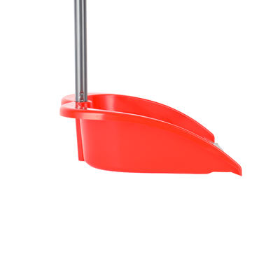 Delcasa Dustpan With Brush-Dc3283/ Broom Stick With Pan, Stiff Bristles, Split Ends And Comfortable Grip/ Multi-Purpose Cleaning Tool Perfect For Home, Kitchen, Office Use/ Highly Durable, Light-Weight And Elegant Design/ Red