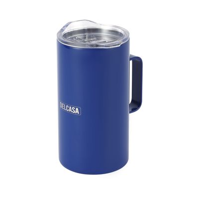 Delcasa 400 Ml Stainless Steel Vacuum Cup- Dc3227/ Hot And Cold Compatible, Preserves The Flavor And Freshness, Unbreakable/ Portable, Leak-Resistant And Light-Weight/ With Handle, Suitable For Indoor And Outdoor Use, Specially Designed For Travel/ Blue