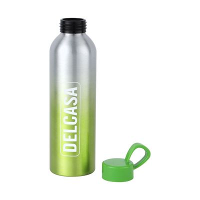 Delcasa 650 Ml Aluminum Water Bottle- Dc3228/ Hot And Cold Compatible, Preserves The Flavor And Freshness, Unbreakable/ Portable, Leak-Resistant And Light-Weight/ Suitable For Indoor And Outdoor Use/ Green And Silver