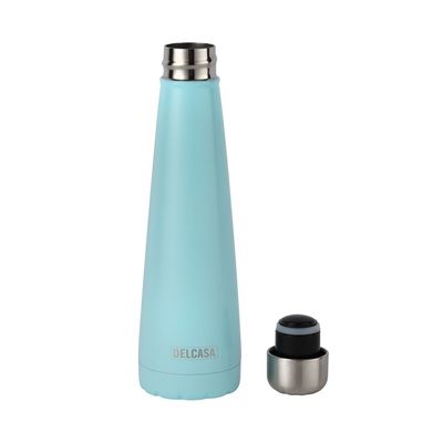 Delcasa 450 Ml Stainless Steel Water Bottle- Dc3229/ Hot And Cold Compatible, Preserves The Flavor And Freshness, Unbreakable/ Portable, Leak-Resistant And Light-Weight/ Suitable For Indoor And Outdoor Use/ Blue