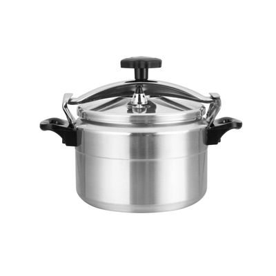 Delcasa 7 Liters Aluminum Pressure Cooker- Dc3200/ Equipped With Advanced Safety Features, Valve And Harmless Silicone Ring And Clip-On Lid/ Durable Construction With Firm And Comfortable Handles, One Hand Operation/ Compatible With Gas, Hotplate, Ceramic And Halogen Cooktops/ Silver