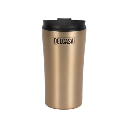 Delcasa 420 Ml Vacuum Mug- Dc3294/ Double Wall Stainless Steel Body And Keeps Your Drinks Hot Or Cold/ Leak-Proof And Portable Design/ Suitable For Indoor And Outdoor Use, At Home, Car, Office, Etc./ Bronze