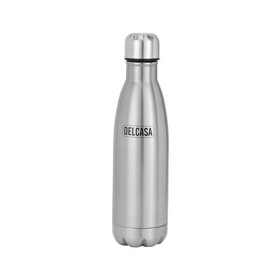 Delcasa 500 Ml Stainless Steel Vacuum Bottle- Dc3292/ Hot And Cold Compatible, Preserves The Flavor And Freshness, Unbreakable/ Portable, Leak-Resistant And Light-Weight/ Suitable For Indoor And Outdoor Use/ Silver