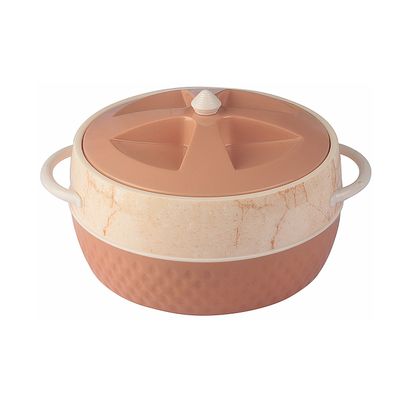 Delcasa Majestic Insulated Casserole- Dc3381/ 2950 Ml, Stainless Steel Inner With Double Wall Construction/ Hot And Cold Food-Safe, Easy To Carry, Firm Twist Lock Lid/ Elegant And Unique Design, Extra-Deep, Hassle-Free/ Beige