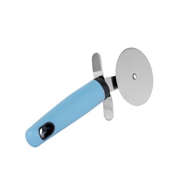 Delcasa Stainless Steel Pizza Cutter- Dc3343/ Single Head Cutters With A Pp Handle, Sharp Blade, For Sandwich, Snacks, Breads, Etc./ 100% Food-Grade Head, Light-Weight And Highly-Durable/ Silver And Blue