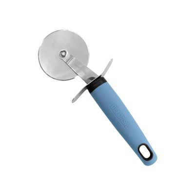 Delcasa Stainless Steel Pizza Cutter- Dc3343/ Single Head Cutters With A Pp Handle, Sharp Blade, For Sandwich, Snacks, Breads, Etc./ 100% Food-Grade Head, Light-Weight And Highly-Durable/ Silver And Blue