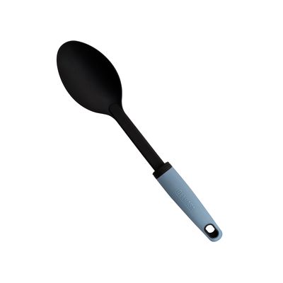 Delcasa Nylon Serving Spoon- Dc3362/ With Pp Handle, Ideal For Cooking And Serve Food, Curry, Rice/ Kitchen Utensils For Nonstick Pans And Cookware/ Dishwasher Safe, Sturdy, Lightweight And Heat Resistant/ Black And Blue