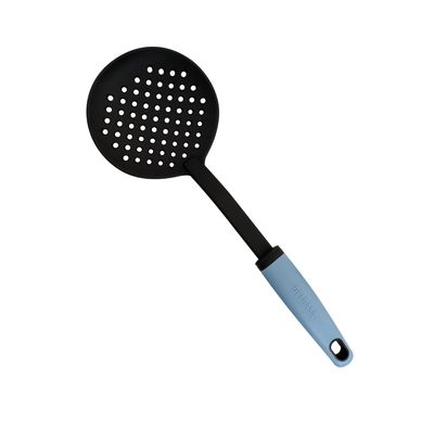 Delcasa Nylon Skimmer- Dc3365/ With Stylish Long Pp Handle, Ideal For Cooking, Drain And Serving Food/ Food-Grade, Elegant And Lightweight Design/ Black And Blue