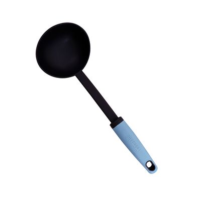 Delcasa Nylon Soup Ladle- Dc3366/ With Pp Hand, Ideal For Serving Soups, Curry, Sauces, Etc./ Deep Spoon With A Comfortable Handle/ Elegant And Lightweight Design, Food-Grade With Wide Bowl/ Black And Blue