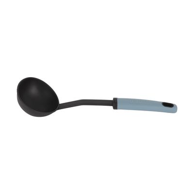 Delcasa Nylon Soup Ladle- Dc3366/ With Pp Hand, Ideal For Serving Soups, Curry, Sauces, Etc./ Deep Spoon With A Comfortable Handle/ Elegant And Lightweight Design, Food-Grade With Wide Bowl/ Black And Blue