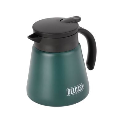 Delcasa 600 Ml Coffee Pot- Dc3279/ Double Wall Vacuum Insulated With Stainless Steel Inner And Sturdy Outer Body/ Keeps Your Drinks Hot Or Cold, Asbestos-Free And Hygienic/ Leak-Proof And Portable Design/ Suitable For Indoor And Outdoor Use/ Green And Black