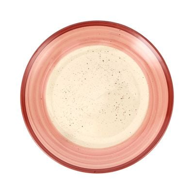 Delcasa 7.5" Side Plate- Dc3181/ Hand Crafted Paint Stoneware Collection, Light-Weight And Foodgrade With Elegant Design/ Perfect For Serving And Eating Food/ Dishwasher And Microwave Safe And Chip-Resistant/ Red