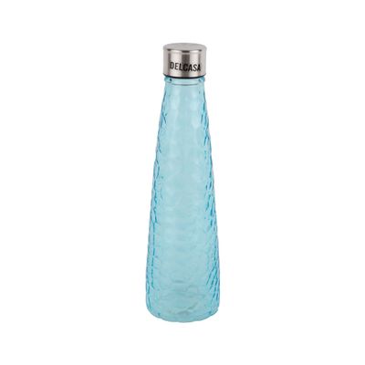 Delcasa 750 Ml Water Bottle- Dc3306/ Transparent Glass Bottles With Lid, For Home, Office And Gym/ Leak-Proof And Eco-Friendly/ Food-Grade And Elegant Design/ Blue