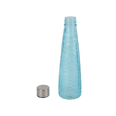 Delcasa 750 Ml Water Bottle- Dc3306/ Transparent Glass Bottles With Lid, For Home, Office And Gym/ Leak-Proof And Eco-Friendly/ Food-Grade And Elegant Design/ Blue