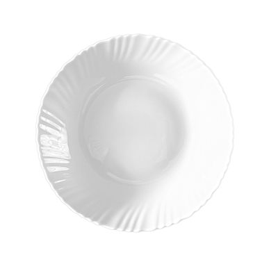 Delcasa 10.5" Opalware Flat Plate- Dc3296/ Elegant Color, Perfect For Entrees, Pasta, Salads, Desserts, Sandwiches, Steaks, Main Course Meals/ Lightweight Flatware, Serveware, Dishwasher-Safe And Microwave Safe / White