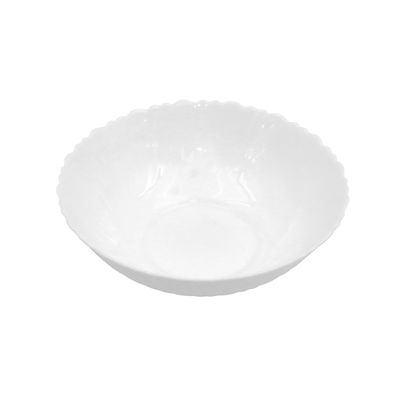 Delcasa 7.0" Opalware Soup Bowl- Dc3302/ Elegant Color, Perfect For Serving And Eating Soups / Lightweight, Serveware, Dishwasher-Safe And Microwave Safe/ White 