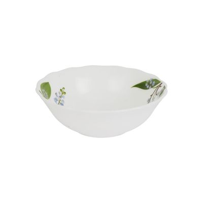 Delcasa 12 Piece Botanical Bliss Opalware Dinner Set- Dc3303/ Includes Dinner And Dessert Plates, And Serving Bowls/ Dishwasher-Safe, Freezer And Microwave Safe/ Chip-Resistant And Food-Grade/ White And Green