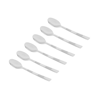 Delcasa 12 Cm Stainless Steel Coffee Spoon- Dc2867/ Pack Of 6, Light-Weight And 100% Food-Grade/ Suitable For Dining Table, Home And Restaurant/ Dishwasher-Safe And Easy To Maintain/ Silver