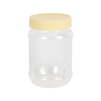 Delcasa Round Pet Jar Set- Dc3316/ 750 Ml, Pack Of 6 Airtight Storage Containers/ Transparent Jars For Pulses, Cereals And Spices/ Plastic Canister Kitchen Accessories For Organization / Clear Body