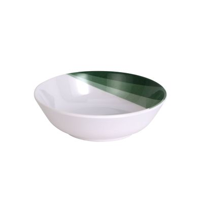 Delcasa 6" Melamineware Serving Bowl- Dc3422/ White Bowl With Elegant Green Print, Non-Toxic And Hygienic/ Food-Grade Material, Dishwasher Safe/ Perfect For Serving Appetizer, Snack, Dessert, Sushi, Salad, Pasta, Fish, Rice, Etc.