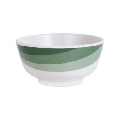 Delcasa 4.5" Melamineware Soup Bowl- Dc3423/ Lightweight With Elegant White And Green Design/ Non-Toxic And Hygienic, Food-Grade Material/ Safe For Microwave, Dishwasher And Freezer/ Perfect For Serving Noodles, Ramen, Snacks, Soups, Curries, Etc.