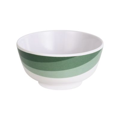 Delcasa 3.5" Melamineware Soup Bowl- Dc3424/ Lightweight With Elegant White And Green Design/ Non-Toxic And Hygienic, Food-Grade Material/ Safe For Microwave, Dishwasher And Freezer/ Perfect For Serving Noodles, Ramen, Snacks, Soups, Curries, Etc.