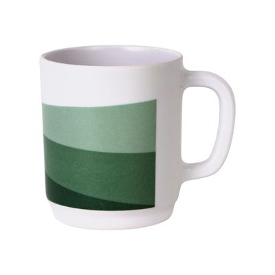 Delcasa 370 Ml Melamineware Mug- Dc3434/ Perfect For Hot And Cold Drinks/ Food-Grade, Non-Toxic And Safe To Use/ Stylish, Durable And Long-Lasting Design, Dishwasher-Safe, Perfect For Gifting/ Green And White