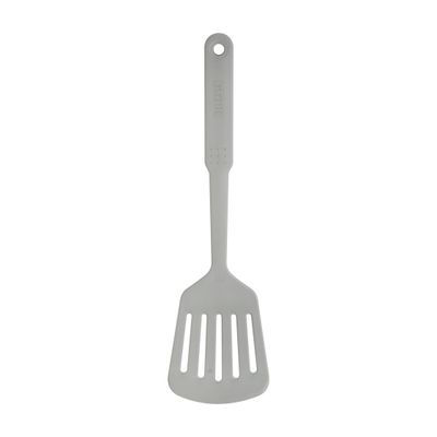 Delcasa Pbt Plastic Slotted Turner- Dc3389/ Stylish And Long Handle/ Gentle On Cookware, Ideal For Serving, Transferring, Draining And Cooking Food/ Highly Durable, Light-Weight, Versatile Uses/ Black  