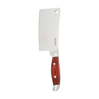 Delcasa 6" Cleaver Knife- Dc3440/ With Extra-Sharp Stainless Steel Blades And Forged Wooden Handle/ 100% Food-Grade, Suitable For Dining Table, Home And Restaurant/ Perfect For Chopping, Dicing, Mincing, Etc./ Silver And Brown