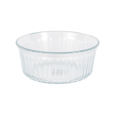 Delcasa 2400 Ml Round Glass Baking Casserole With Lid-Dc3310/ Fluted Design, Borosilicate Bowl, Perfect For Baking And Serving/ Safe For Freezer, Dishwasher/ Perfect For Casseroles, Lasagnas, Marinating Meats And Vegetables, Oven-Safe