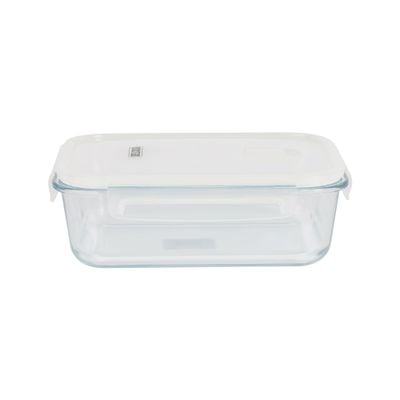 Delcasa 1540 Ml Square Airtight Container With Glass Lid-Dc3312/ Borosilicate Bowl, Perfect For Baking And Serving/ Safe For Freezer, Dishwasher/ Perfect For Casseroles, Lasagnas, Marinating Meats And Vegetables, Oven-Safe