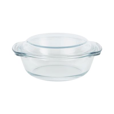 Delcasa 1500 Ml Round Glass Baking Casserole With Lid-Dc3313/ Borosilicate Bowl, Perfect For Baking And Serving/ Safe For Freezer, Dishwasher/ Perfect For Casseroles, Lasagnas, Marinating Meats And Vegetables, Oven-Safe