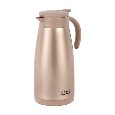 Delcasa 1.5 L Coffee Pot- Dc3291/ Stainless Steel Construction, Keeps Your Drinks Hot And Cold, Odor-Free And Hygienic/ Leak-Proof And Portable Design/ Suitable For Indoor And Outdoor Use/ Available In 2 Colors