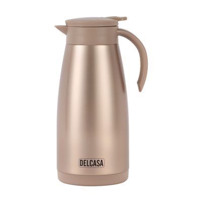 Delcasa 1.5 L Coffee Pot- Dc3291/ Stainless Steel Construction, Keeps Your Drinks Hot And Cold, Odor-Free And Hygienic/ Leak-Proof And Portable Design/ Suitable For Indoor And Outdoor Use/ Available In 2 Colors