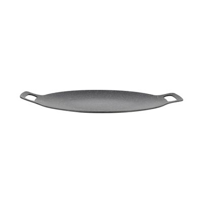 Delcasa 30 Cm Deep Tawa- Dc3404/ With Granite Non-Stick Coating And Double Handle, For Roti, Chapatti, Dosa, Tortilla, Crepe, Pancake, Etc./ Multi-Purpose Flat Skillet Pan, Compatible With Induction, Hotplate, Halogen, Ceramic Gas Types/ Black