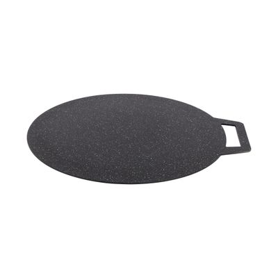 Delcasa 40 Cm Flat Tawa- Dc3406/ With Granite Non-Stick Coating And Single Handle, For Roti, Chapatti, Dosa, Tortilla, Crepe, Pancake, Etc./ Multi-Purpose Flat Skillet Pan, Cd Bottom, Compatible With Hotplate, Halogen, Ceramic Gas Types/ Black