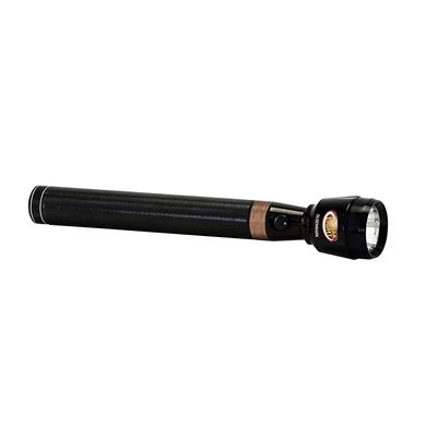 Olsenmark Rechargeable LED Flashlight, 288 MM - Super Bright CREE- LED Torch Light - Built-in Battery 2000mAh, NI-CD Battery, 1500 Distance Range - Powerful Torch for Camping, Hiking, Trekking, Outdoor