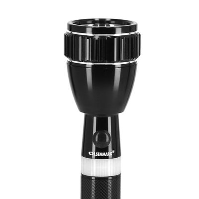 Olsenmark Rechargeable LED Flashlight, 4PC- Super Bright CREE-XPE LED Torch Light - 1500 Distance Range - Powerful Torch for Camping, Hiking, Trekking, Outdoor.